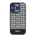 DKNY PU Leather Repeat Pattern Bottom Stripe MagSafe Case for iPhone 14 Pro Max Black — Foto 1