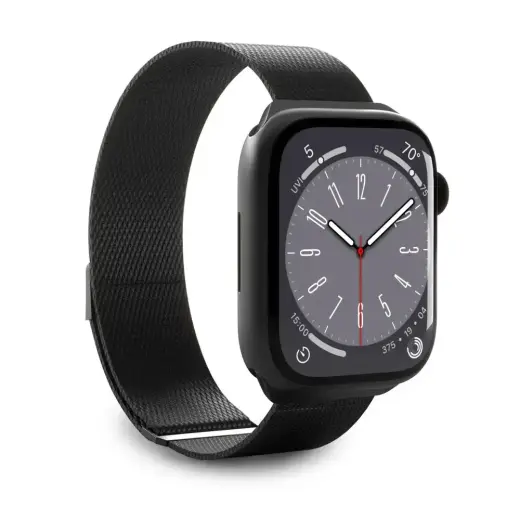 Puro MILANESE smartwatch strap for Apple Watch (42/44/45/49 mm) | Stainless steel | black