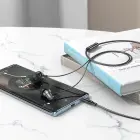 Wire earphones Jack 3,5 mm Hoco M110 metal gray — Foto 5