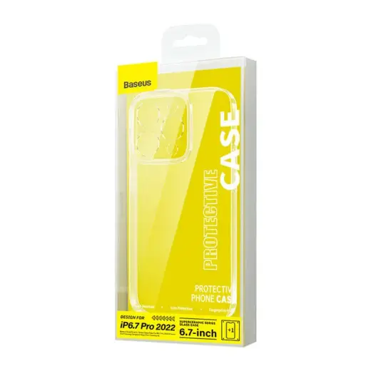 Baseus SuperCeramic Transparent Glass Case and Tempered Glass set for iPhone 14 Plus Photo