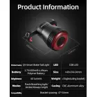 Rockbros Q5 Rear Bike Light with Intelligent Stop System - Black Foto 9