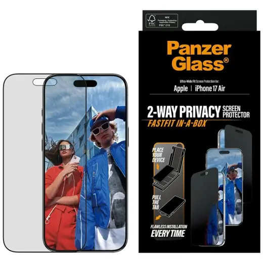 PanzerGlass Ultra-Wide Fit Fastfit Privacy Glass for iPhone Air Фото num