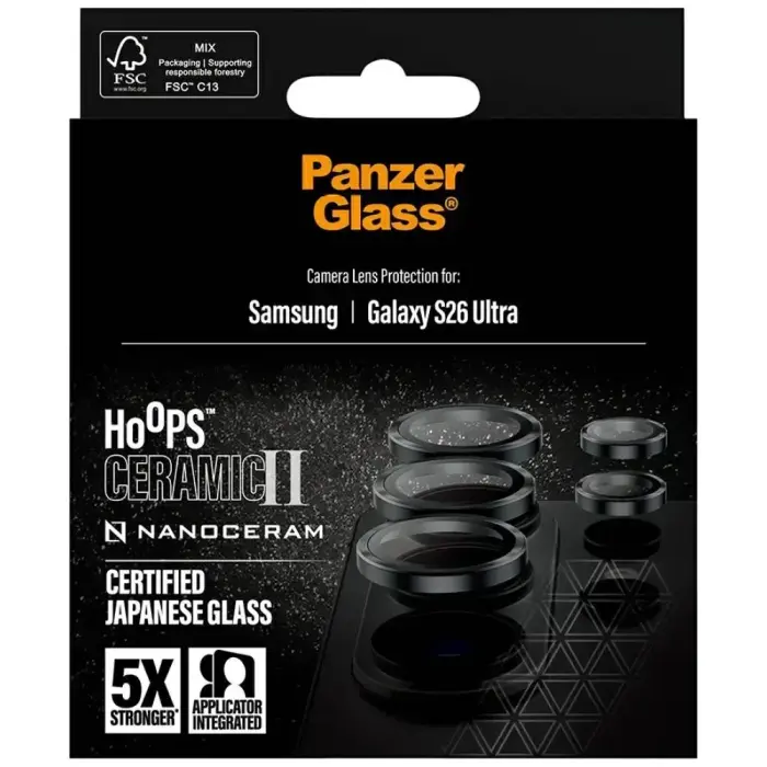 Tempered glass for camera lens PanzerGlass Hoops Ceramic II Lens Protector for Samsung Galaxy S26 Ul Foto 6