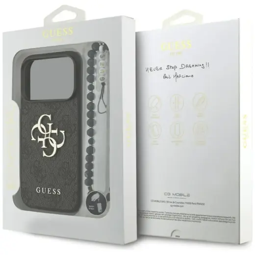 Guess 4G Strap 4G Classic Logo чехол для телефона iPhone 17 Pro черный Фото num