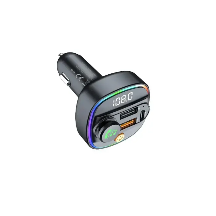 Devia transmitter FM Smart Bluetooth MP3 car charger PD 30W 1x USB-C 2x USB 3A black Фото num