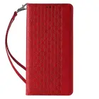 Magnet Strap grāmatveida maciņš ar statīvu telefonam iPhone 14 Plus sarkans — Foto 4