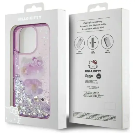 Hello Kitty HKHCP16XL50PPU iPhone 16 Pro  Max 6.9" fioletowy|purple hardcase Liquid Glitter 50TH Anniversary Party Фото num