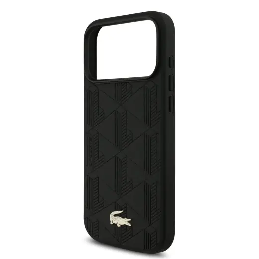 Lacoste PU Nomogramme Gold Logo MagSafe Case for iPhone 17 Pro Max Black Foto 4