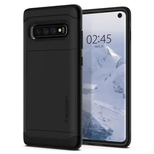 Samsung Galaxy S10 Slim Armor CS melns vāciņš Foto 1