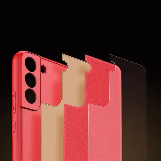 Dux Ducis Yolo elegant cover made of ecological leather for Samsung Galaxy S22 + (S22 Plus) red Foto 1