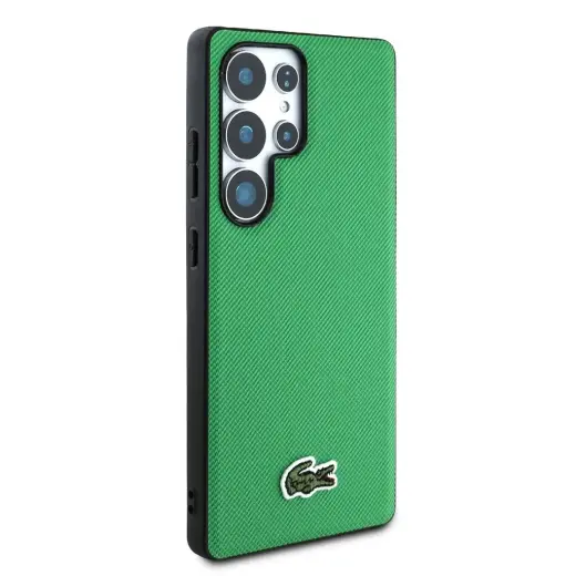 Lacoste Iconic Petit Pique Woven Logo MagSafe Case for Samsung Galaxy S25 Ultra Green Foto 3