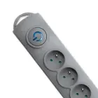 Qoltec Surge protector | 4 sockets | 1.5m | Grey — Foto 10