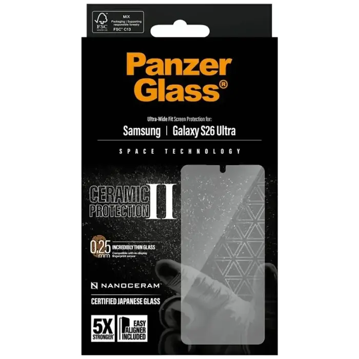 Ceramic Glass PanzerGlass Ultra-Wide Fit EasyAligner for Samsung Galaxy S26 Ultra Foto 6