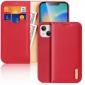 Dux Ducis Hivo Leather Flip Cover Genuine Leather Wallet for Cards and Documents iPhone 14 Plus Red Photo