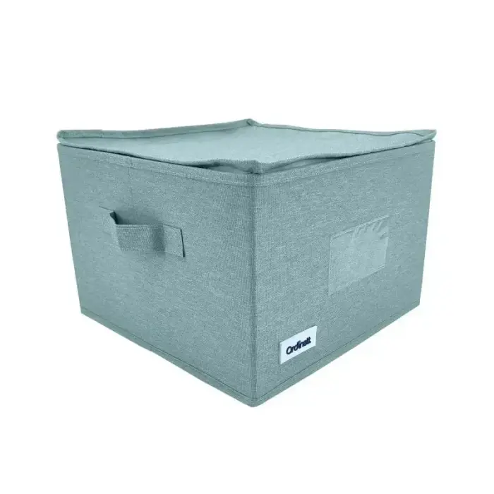 Square box with zipper 30x30x21cm Mint