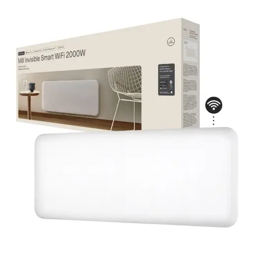 Mill Invisible Smart WiFi Heater  PA2000WIFI4  Panel Heater  2000 W  Suitable for rooms up to 24-28 m²  White  IPX4 7090019825414