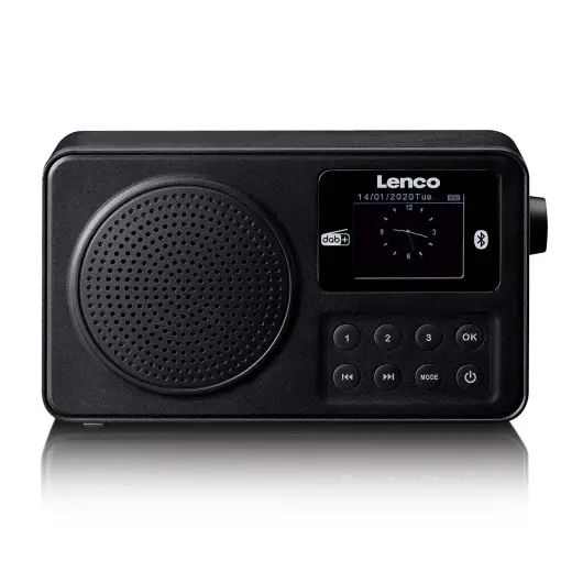 Lenco Pārnēsājams DAB+/FM radio ar Bluetooth® un uzlādējamu akumulatoru - melns Foto 2