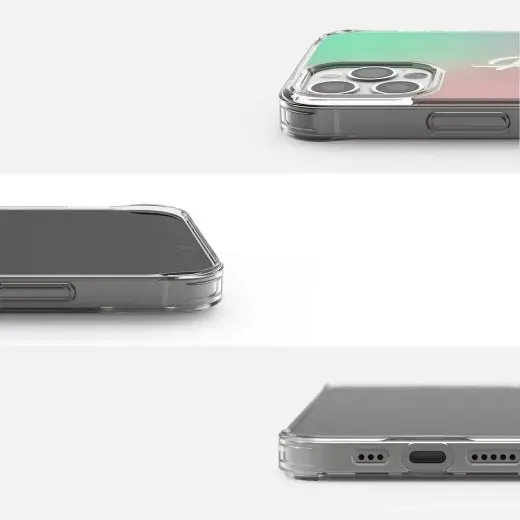 Ringke Fusion Design PC Case with TPU Bumper for iPhone 12 Pro Max pink-green (GNAP0028) Photo