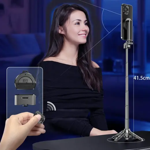 Blavec Selfie Stick Aluminium Coco Mini P05 Magsafe tripod + remote control + holder 0,41 metres (SSCMP05-MTRHB041) black Фото num