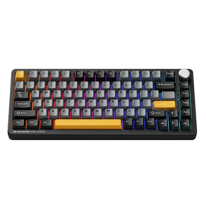 Machenike K600-B82W Wireless Mechanical Backlit Gaming Keyboard GR Silver Switch - Black