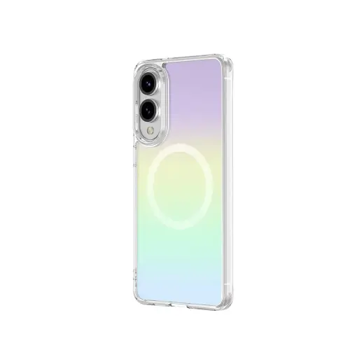 AmazingThing Minimal Mag Case with Magnetic Ring for Samsung Galaxy S25 Edge - Iridescent Photo