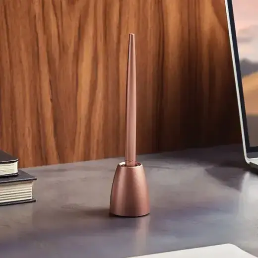 Lexon Scribalu Pen with Base soft gold LS64P1 Foto 4