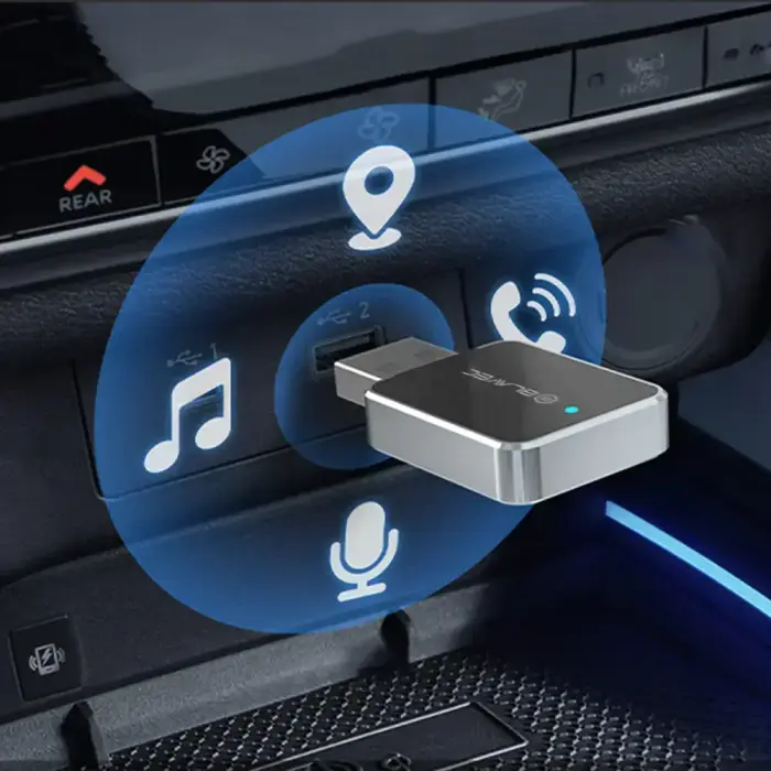 Blavec Adapter Carplay Android Auto bezprzewodowy BCP-02 - Bluetooth Wifi USB + adapter Typ C (CPAABCP02-BWUB) czarny Фото num