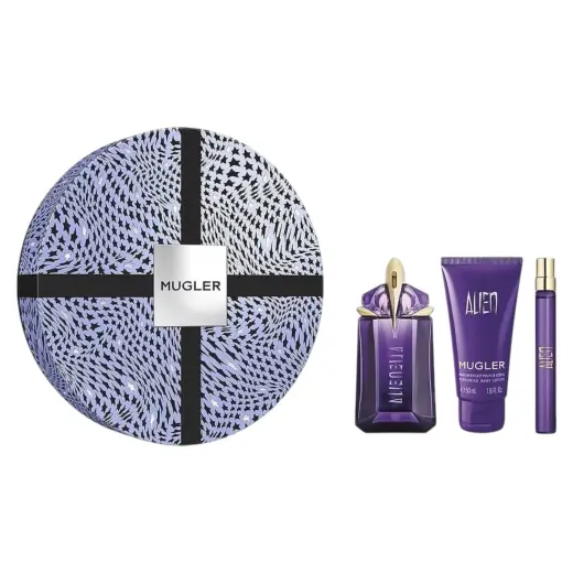 Set Thierry Mugler: Alien, Eau De Parfum, For Women, 60 ml + Alien, Hydrating, Body Lotion, 50 ml + Alien, Eau De Parfum, For Women, 10 ml *Miniature Фото num