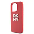 DKNY PU Leather Stack Logo Wrist Strap Case for iPhone 15 Pro Red — Foto 2