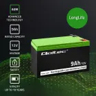 Qoltec AGM battery | 12V | 9Ah | Maintenance-free | Efficient| LongLife | for UPS, security Foto 3