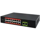Qoltec Fast Ethernet PoE SWITCH | 16x RJ45 10/100 Mb/s |  2x RJ45 Uplink 1000 Mb/s | 1x SFP 1000 Mb/s Foto 10