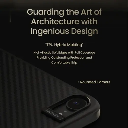 Nillkin Synthetic Fiber PRO чехол для телефона для iPhone 16 золотой Фото num