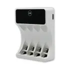 Qoltec Battery Charger for Ni-MH type R03 AAA R6 AA | LCD | USB-C cable | White  Foto 8
