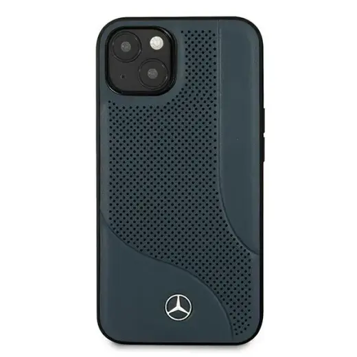 Mercedes MEHCP13MCDONA iPhone 13 6,1"navy hardcase Leather Perforated Area Foto 3