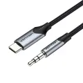 Cable Audio USB-C to 3,5mm mini jack 1m black Photo