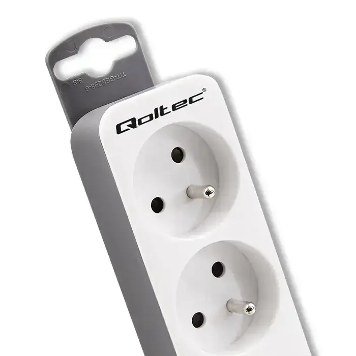 Qoltec Power strip | 5 sockets | 1.8m | White-grey Foto 7
