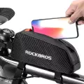 Rockbros 039BK bicycle frame bag 1 l with braid - black Photo