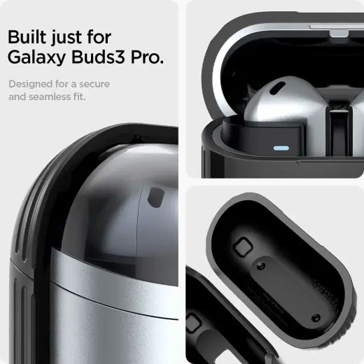 Spigen Rugged Armor Samsung Galaxy Buds 3 | 3 Pro Case - Black Photo