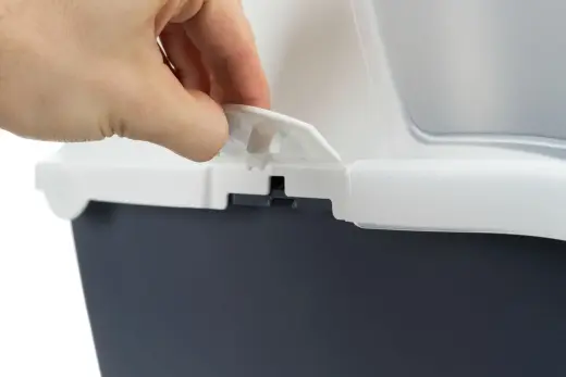 Лоток для кошачьего туалета : Trixie Vico Easy Clean Litter Tray, 40*40*56, серый|белый Фото num