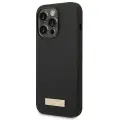 Guess GUHMP14XSBPLK iPhone 14 Pro Max 6,7" czarny|black hard case Silicone Logo Plate MagSafe Фото num