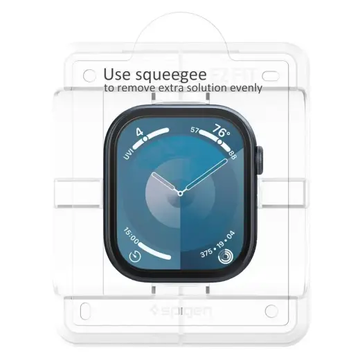 Spigen Elite Shield âEZ FITâ Hybrid Glass 2-PACK for Apple Watch 10 (42MM) - Clear Фото num