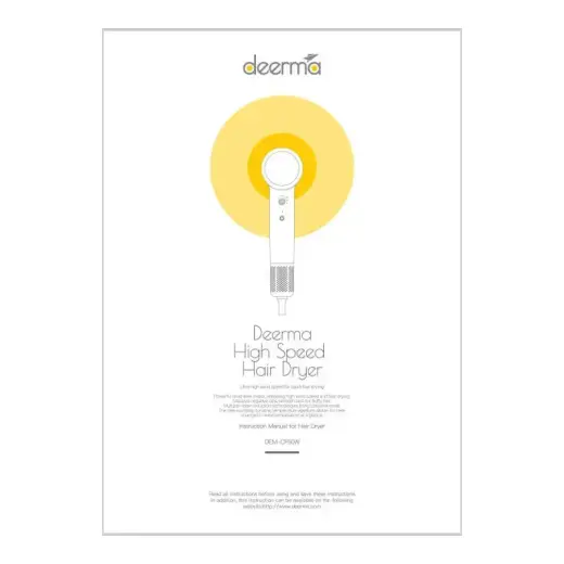 Hair Dryer Deerma DEM-CF50W (pink) Foto 8