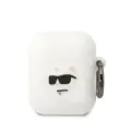 Karl Lagerfeld 3D Logo NFT Choupette Head Silicone Case for Airpods 1|2 White Foto 1