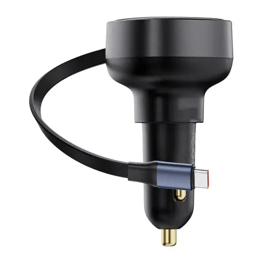 Car Charger Baseus Enjoyment Pro with cable USB-C, 60W (Black) Photo