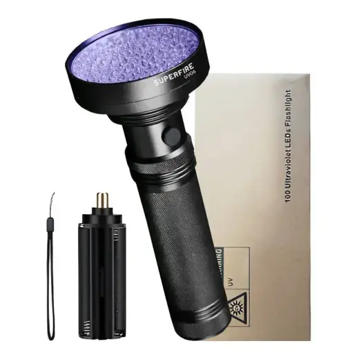 UV Flashlight Superfire UV06, 395NM Photo