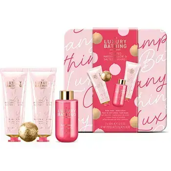 Grace Cole Toasted Marshmallow & Salted Caramel Body Care Box - Dárková sada v plechové dóze ( 4 ks )