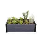 Rectangular flower bed border Maple Trough 106x52x32cm grey — Photo 3