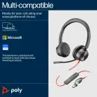 HP Poly Blackwire 8225 Stereo USB-C Headset +USB-C/A Adapter — Foto 3