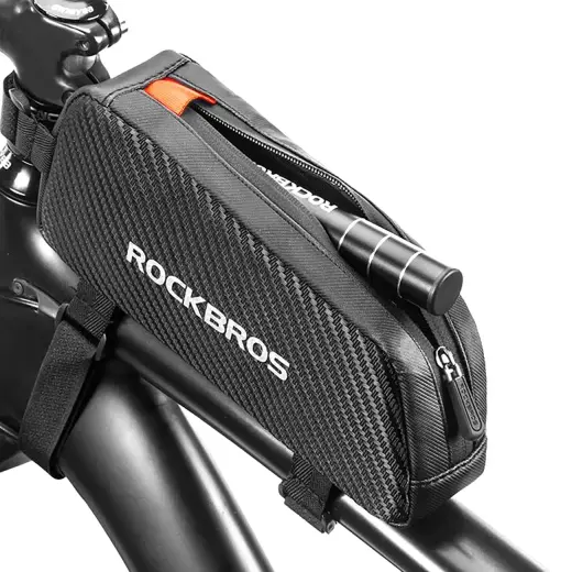 Rockbros 039BK bicycle frame bag 1 l with braid - black Photo