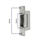Qoltec Electric strike With lock and memory + mounting plate | 12V | Stainless steel Foto 7